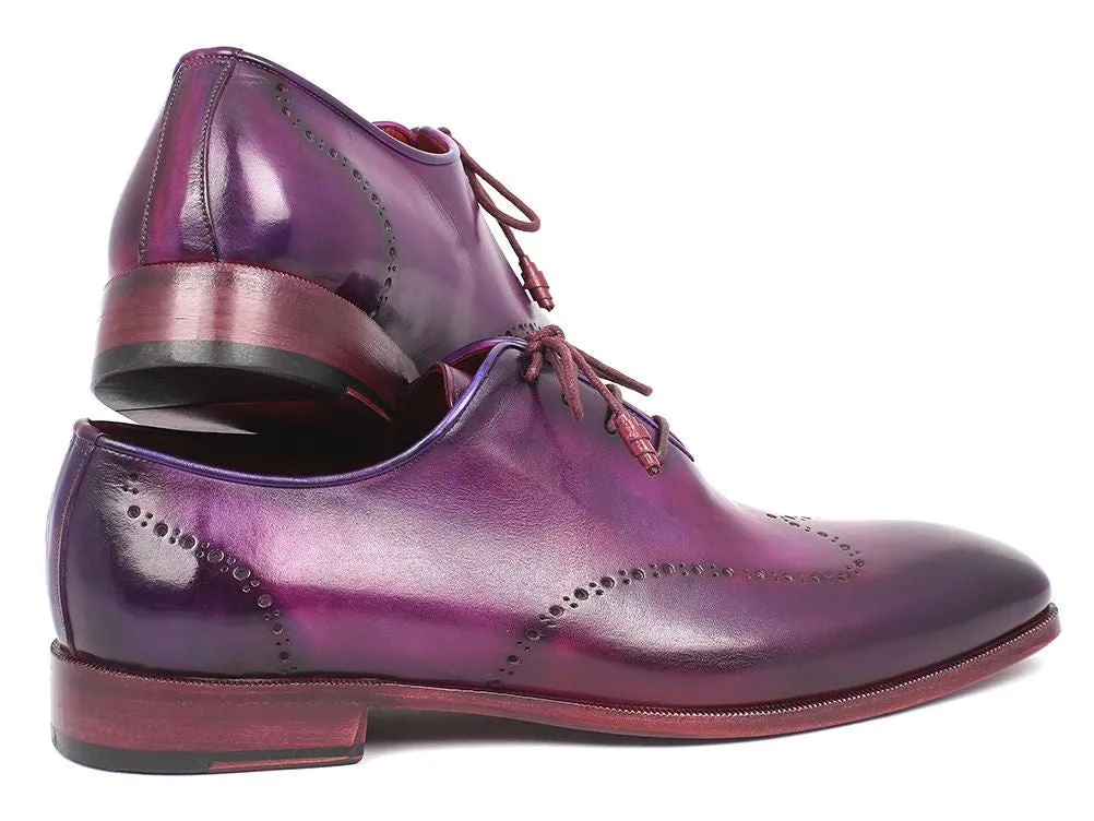Paul Parkman Chaussures Paul Parkman Richelieu en cuir peint à la main pour hommes en violet