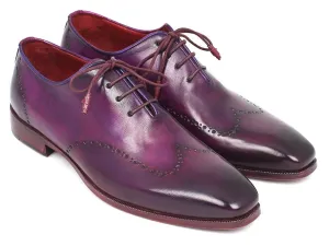Paul Parkman Chaussures Paul Parkman Richelieu en cuir peint à la main pour hommes en violet