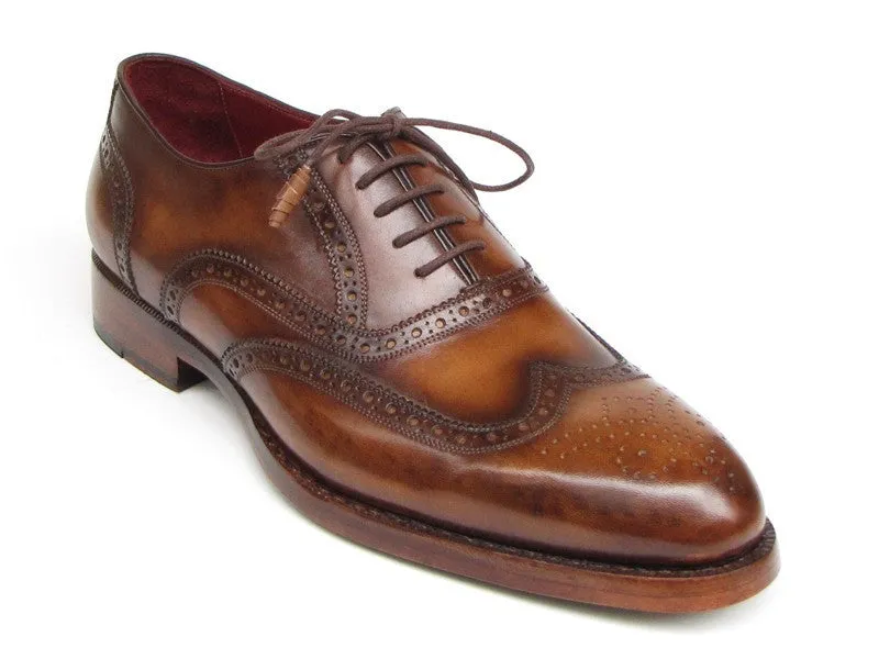 Paul Parkman Chaussures Paul Parkman Richelieu en cuir peint à la main pour hommes en couleur tabac