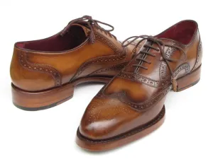 Paul Parkman Chaussures Paul Parkman Richelieu en cuir peint à la main pour hommes en couleur tabac