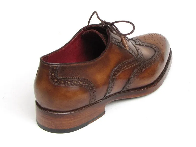 Paul Parkman Chaussures Paul Parkman Richelieu en cuir peint à la main pour hommes en couleur tabac