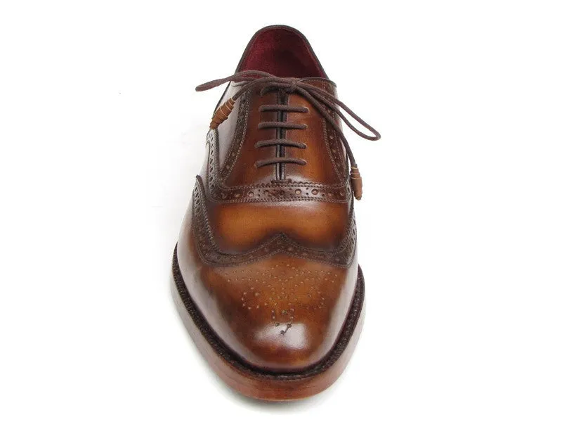 Paul Parkman Chaussures Paul Parkman Richelieu en cuir peint à la main pour hommes en couleur tabac