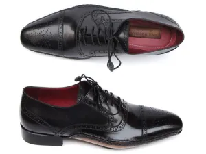 Paul Parkman Chaussures Paul Parkman Oxfords à bout capitonné cousu main pour hommes en noir