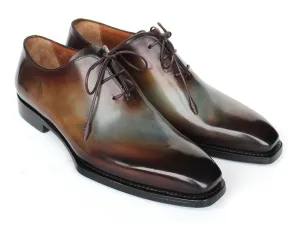 Paul Parkman Chaussures Paul Parkman Oxfords Wholecut Goodyear Patiné pour Homme en Marron & Bleu