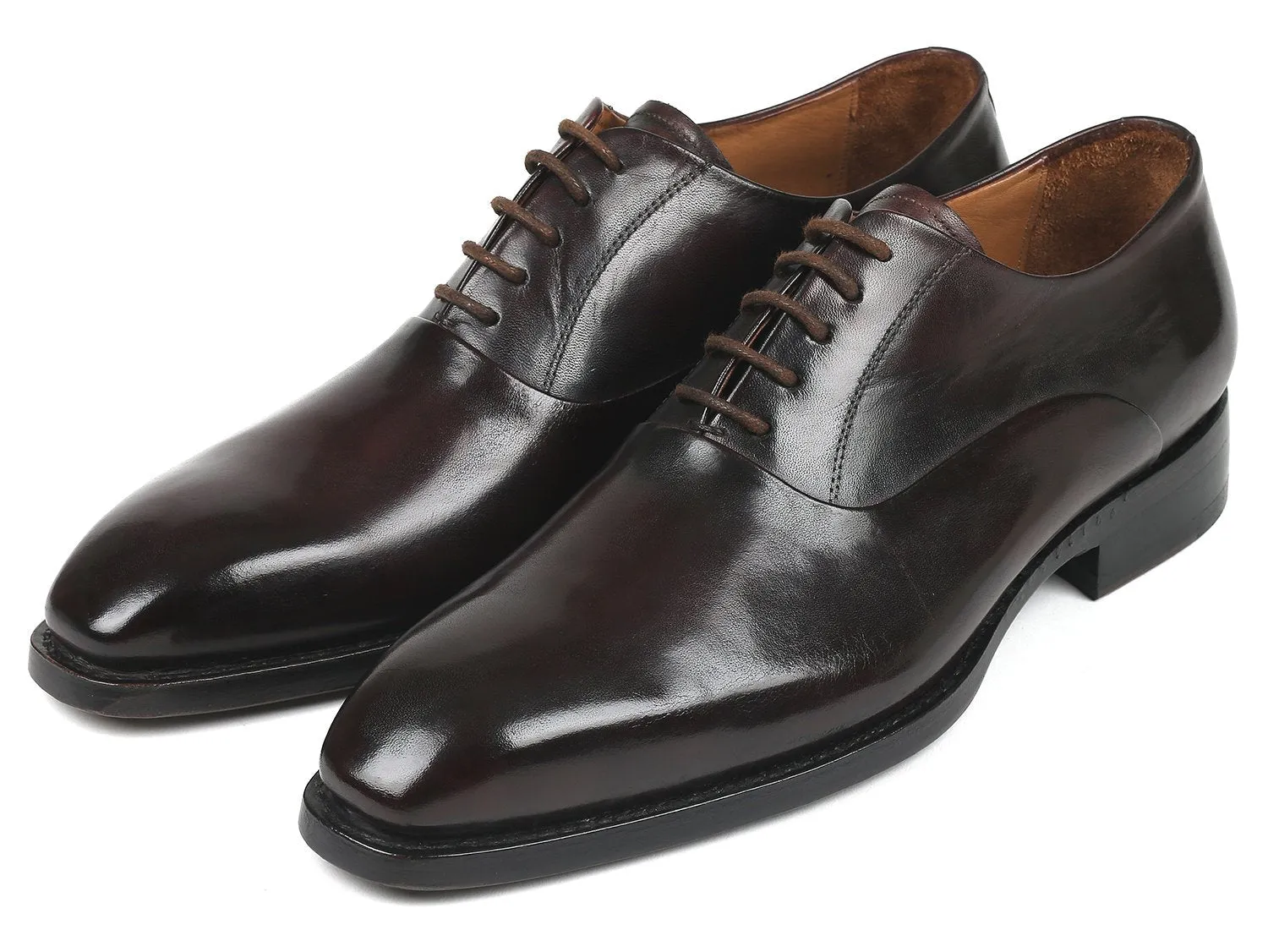 Paul Parkman Chaussures Paul Parkman Oxfords à bout rond pour hommes en marron