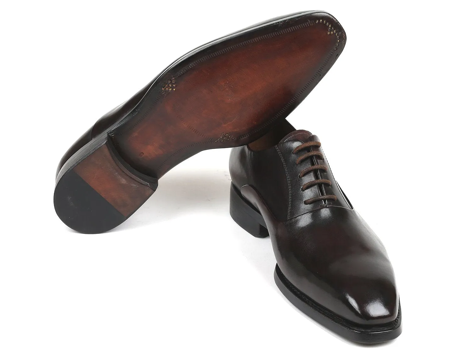 Paul Parkman Chaussures Paul Parkman Oxfords à bout rond pour hommes en marron