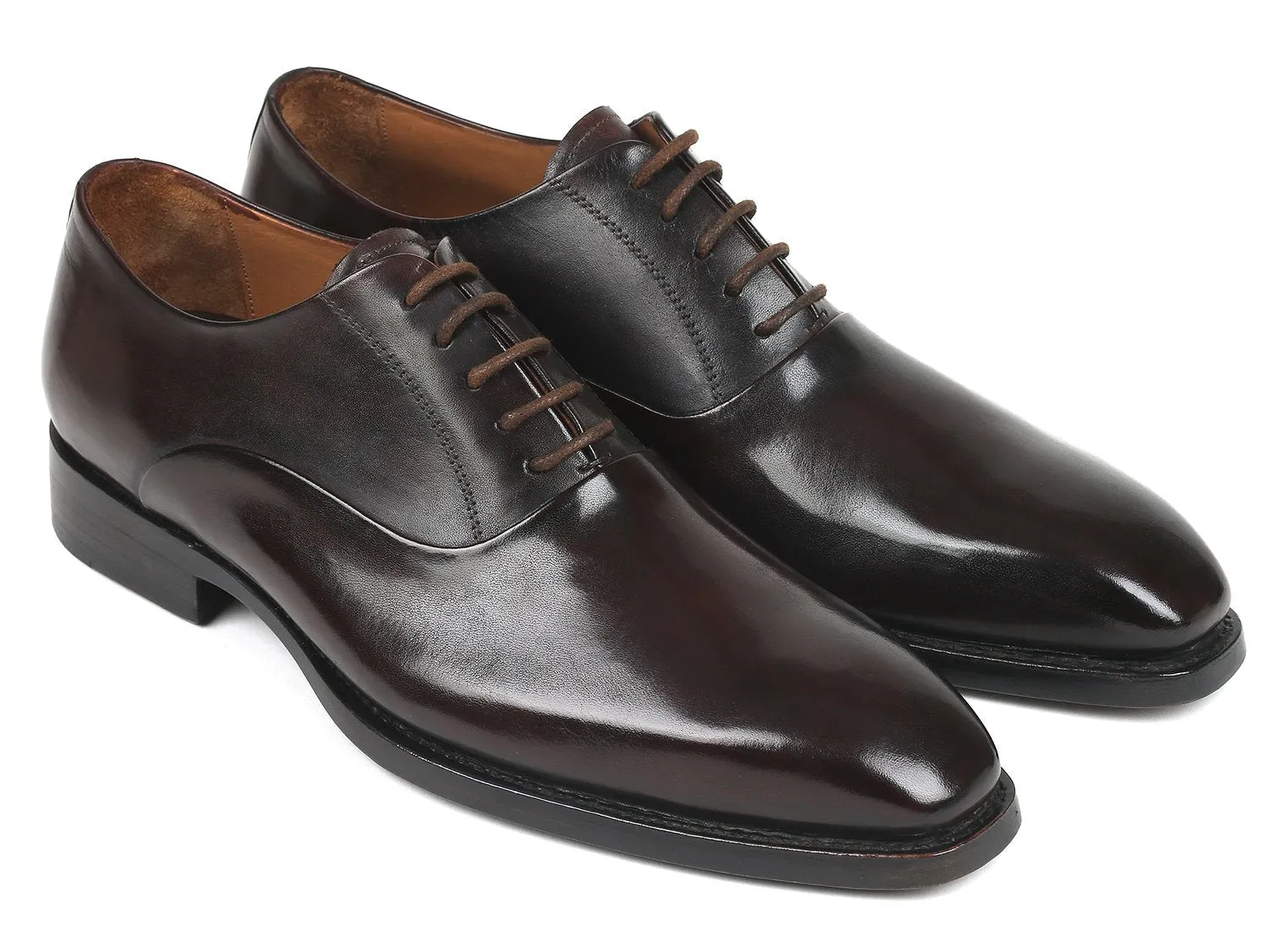 Paul Parkman Chaussures Paul Parkman Oxfords à bout rond pour hommes en marron