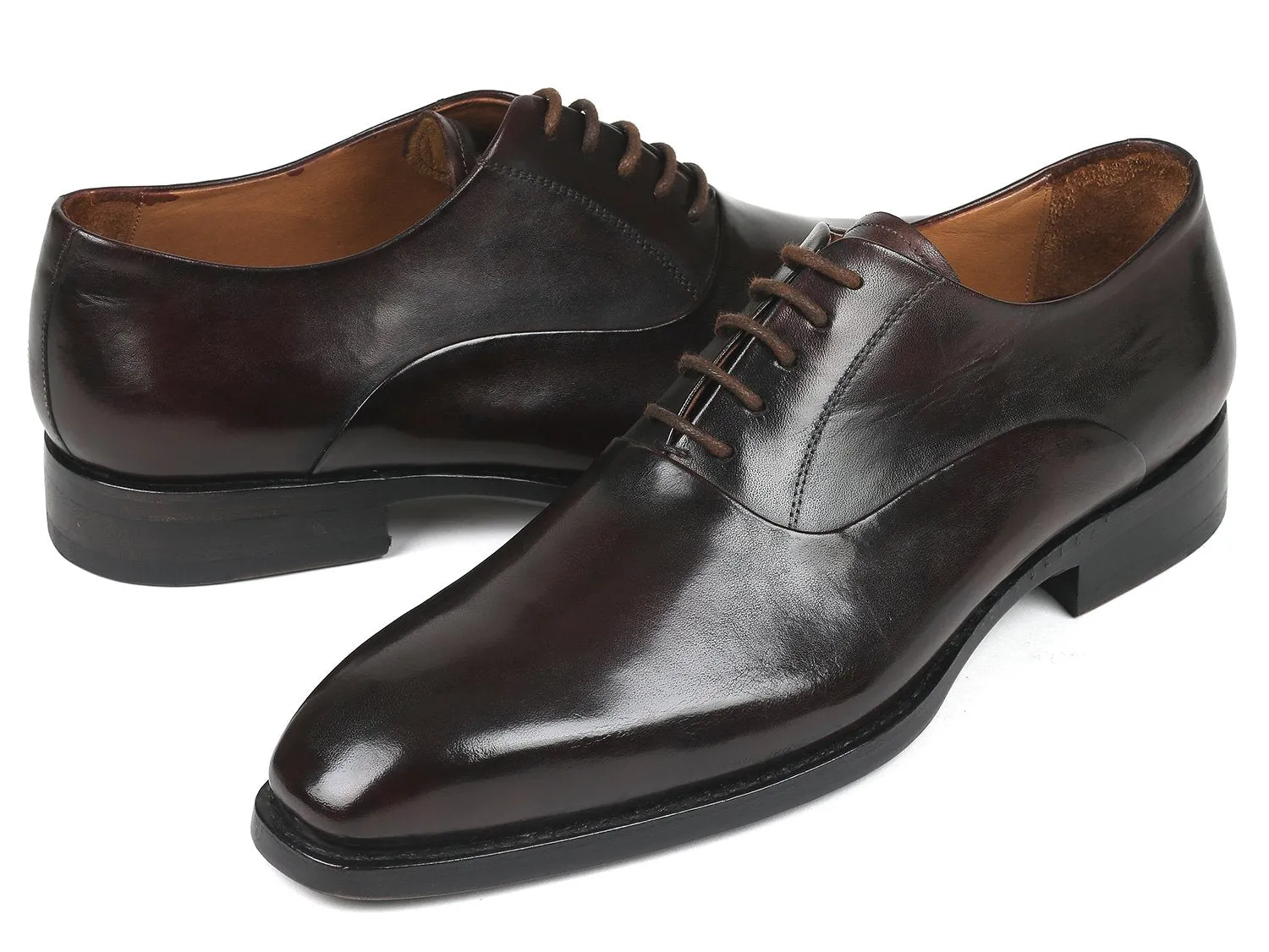 Paul Parkman Chaussures Paul Parkman Oxfords à bout rond pour hommes en marron