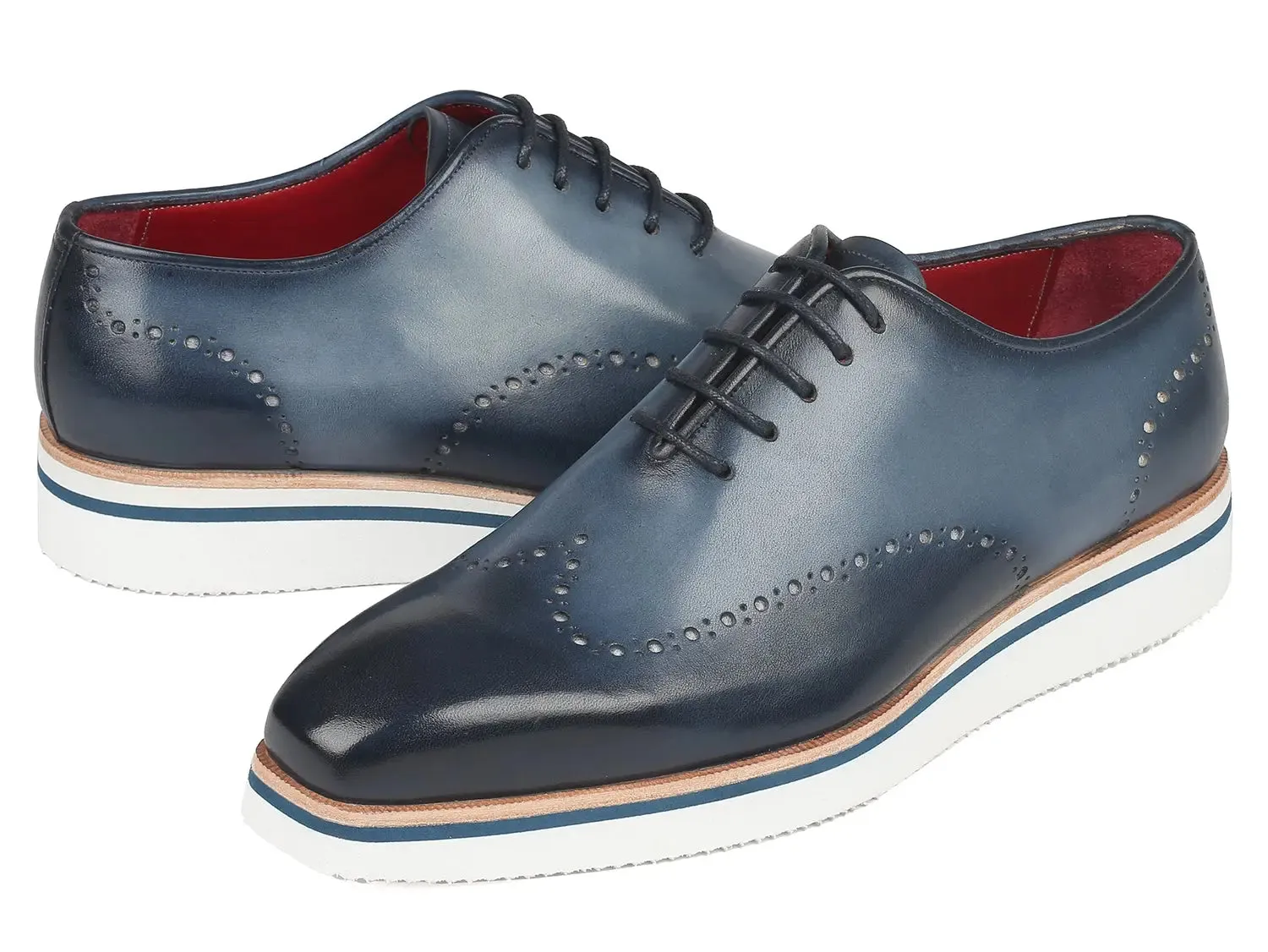 Paul Parkman Chaussures Paul Parkman Richelieu élégant décontracté pour homme en bleu marine