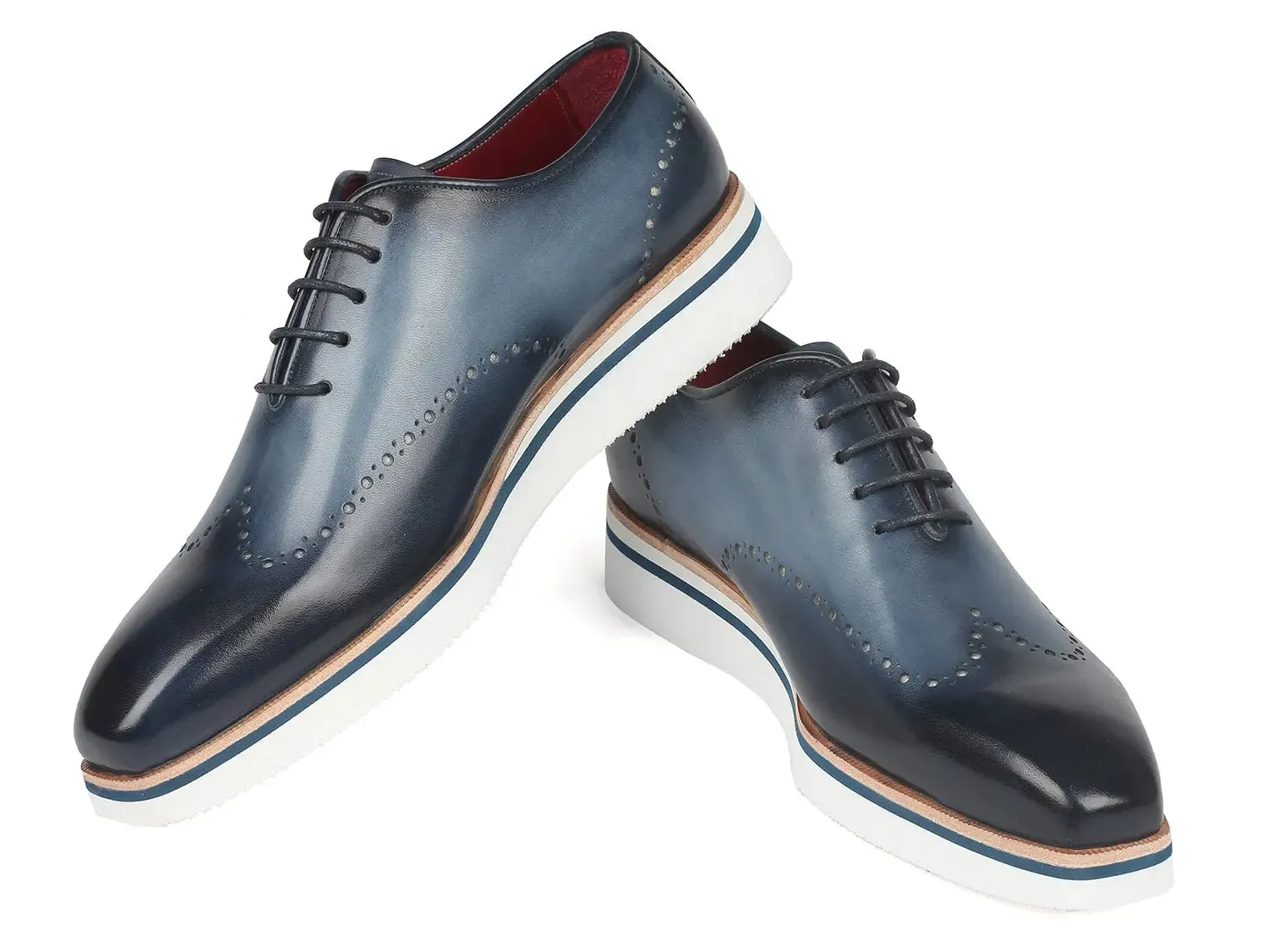 Paul Parkman Chaussures Paul Parkman Richelieu élégant décontracté pour homme en bleu marine