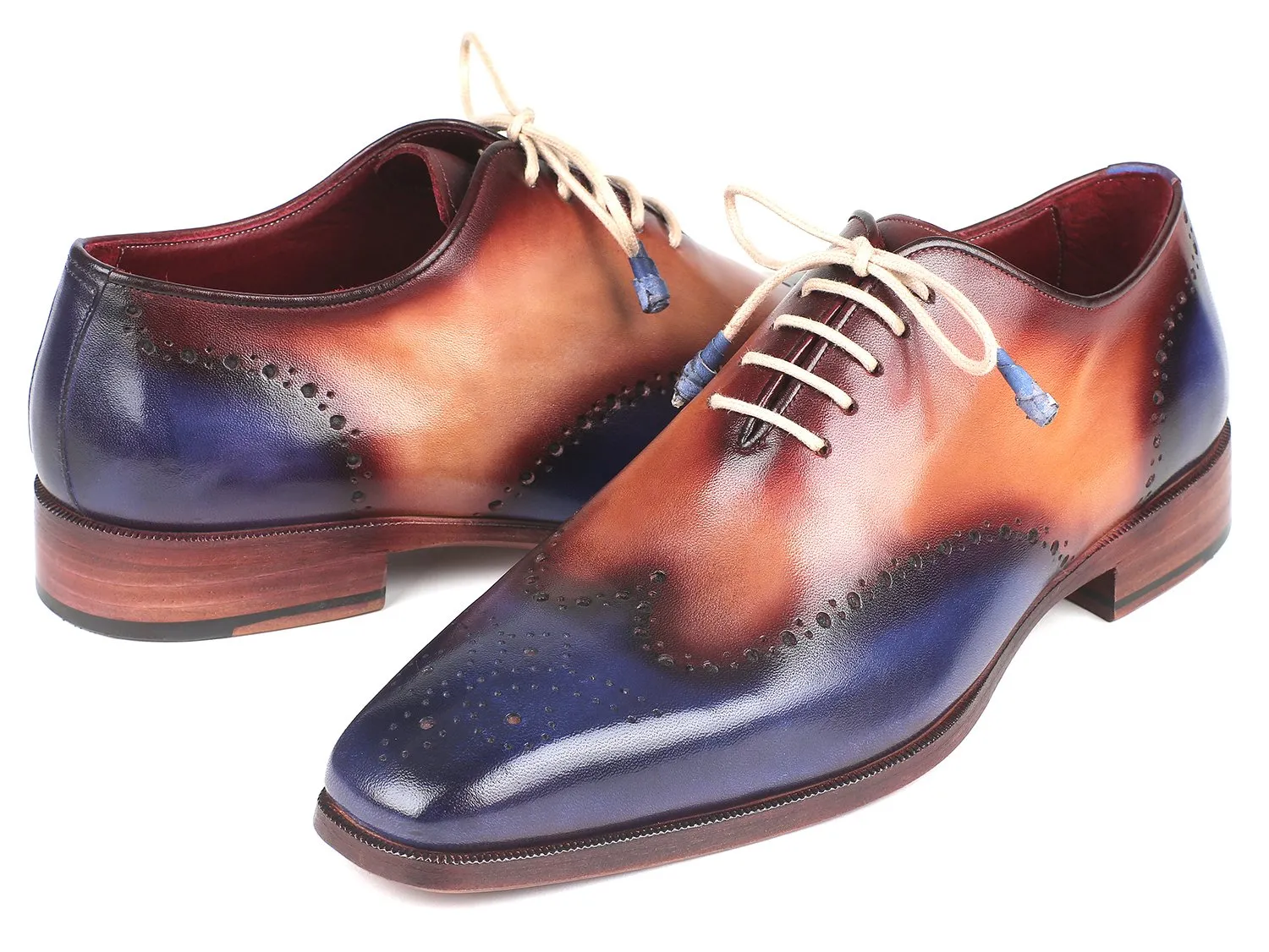 Paul Parkman Chaussures Paul Parkman Richelieu Homme en Bleu & Camel