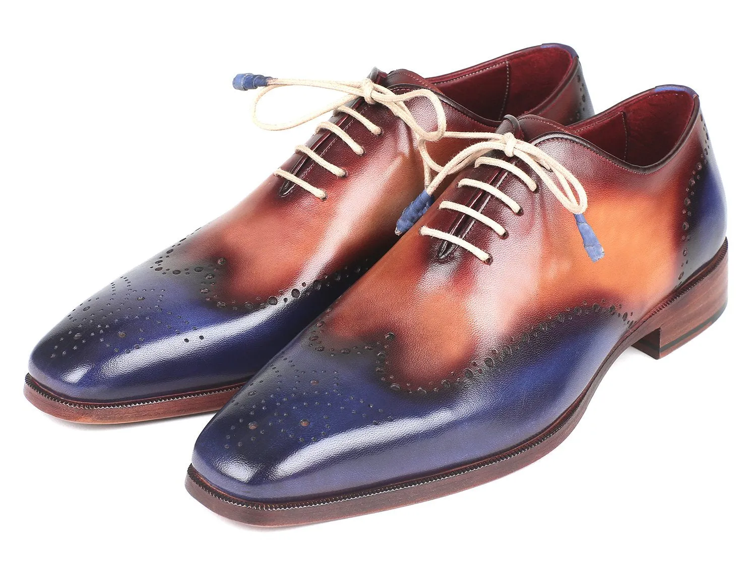 Paul Parkman Chaussures Paul Parkman Richelieu Homme en Bleu & Camel