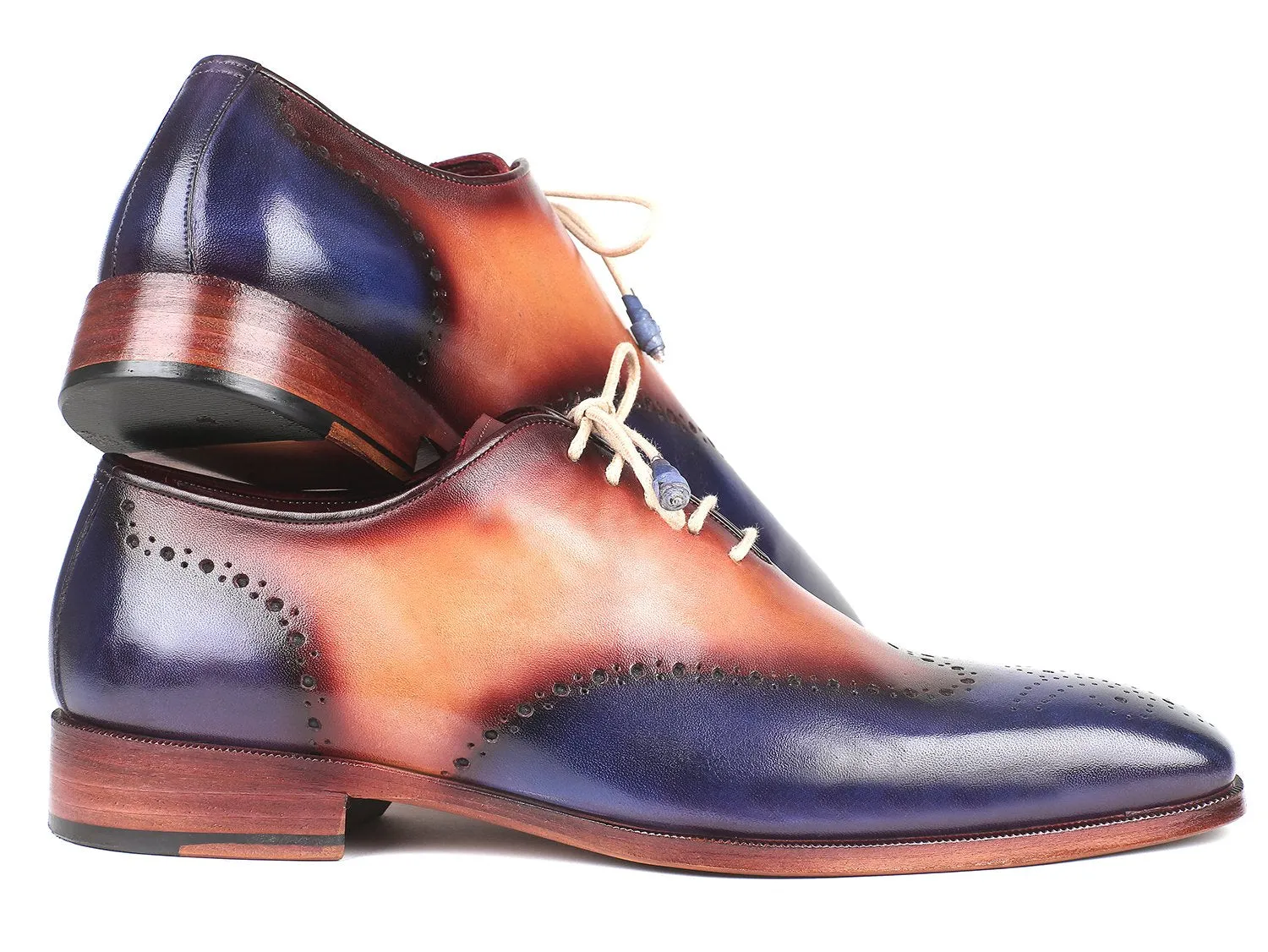 Paul Parkman Chaussures Paul Parkman Richelieu Homme en Bleu & Camel