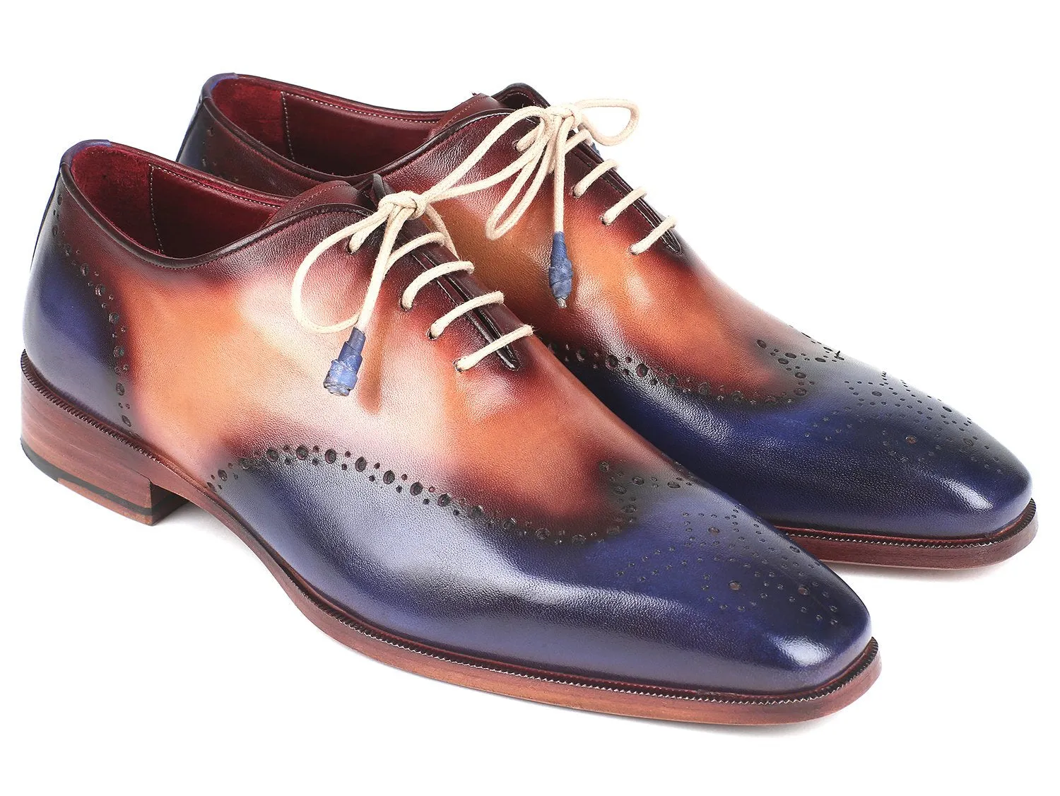 Paul Parkman Chaussures Paul Parkman Richelieu Homme en Bleu & Camel