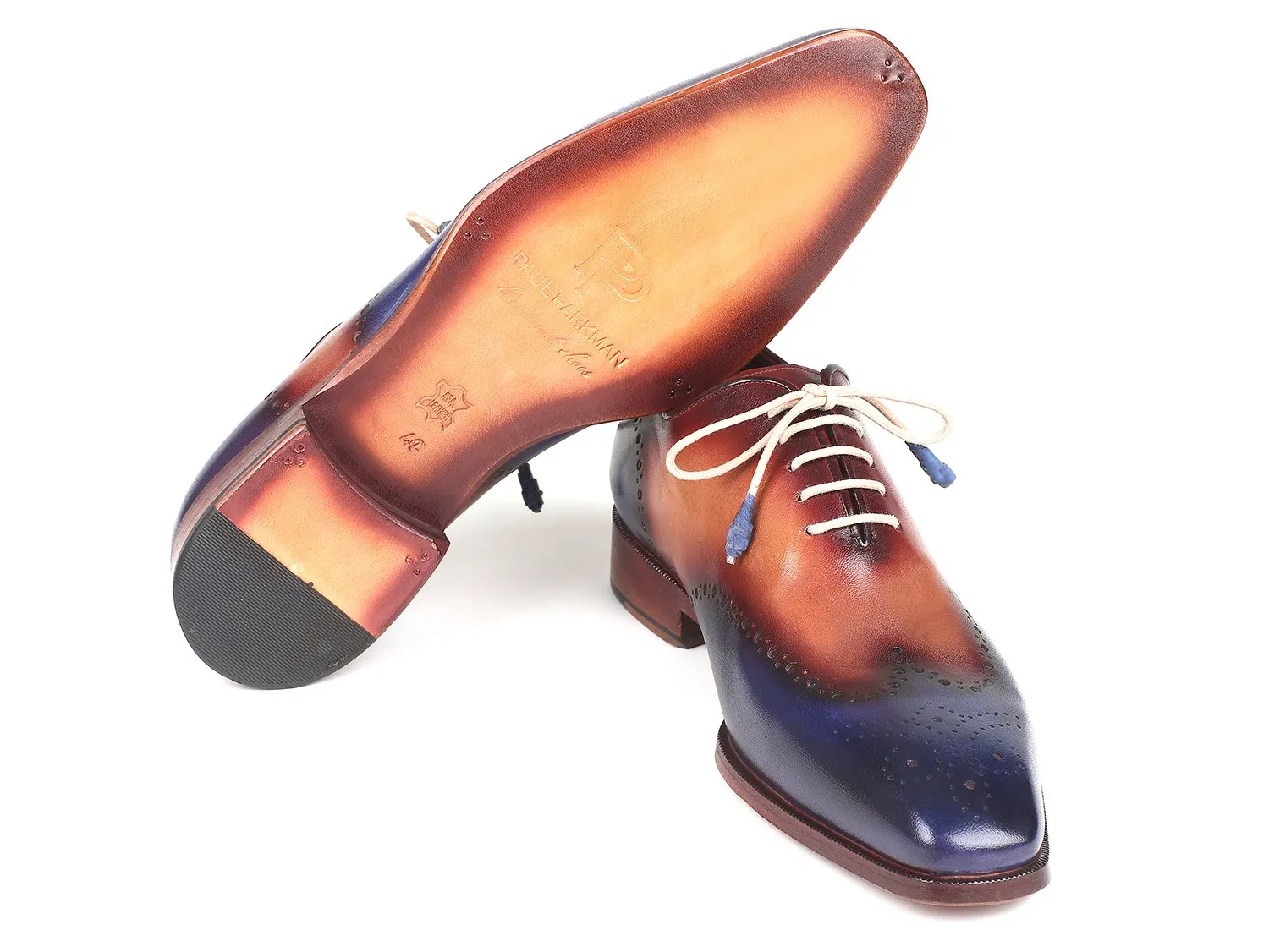 Paul Parkman Chaussures Paul Parkman Richelieu Homme en Bleu & Camel