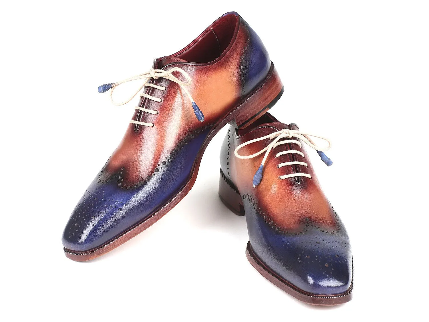 Paul Parkman Chaussures Paul Parkman Richelieu Homme en Bleu & Camel