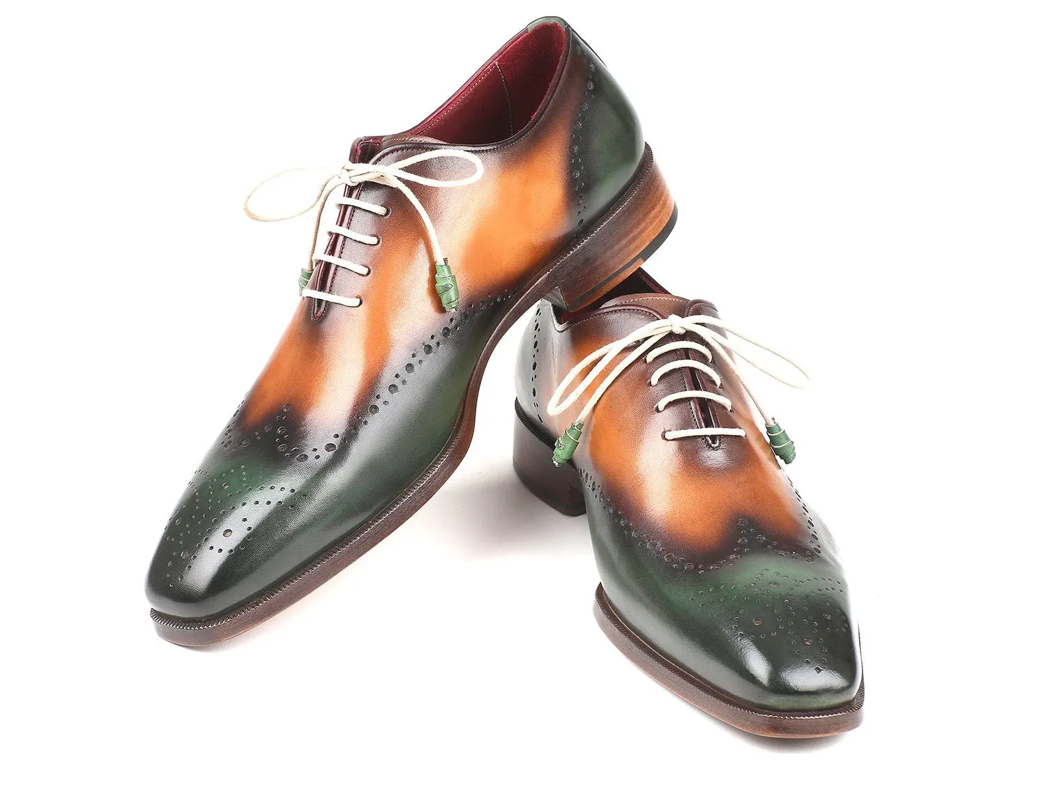 Paul Parkman Chaussures Paul Parkman Richelieu Homme en Vert & Camel