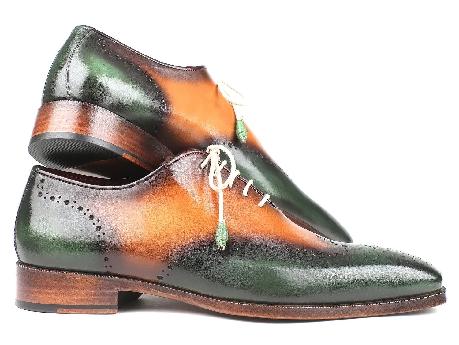 Paul Parkman Chaussures Paul Parkman Richelieu Homme en Vert & Camel