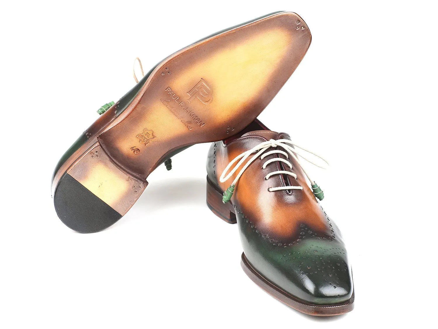 Paul Parkman Chaussures Paul Parkman Richelieu Homme en Vert & Camel