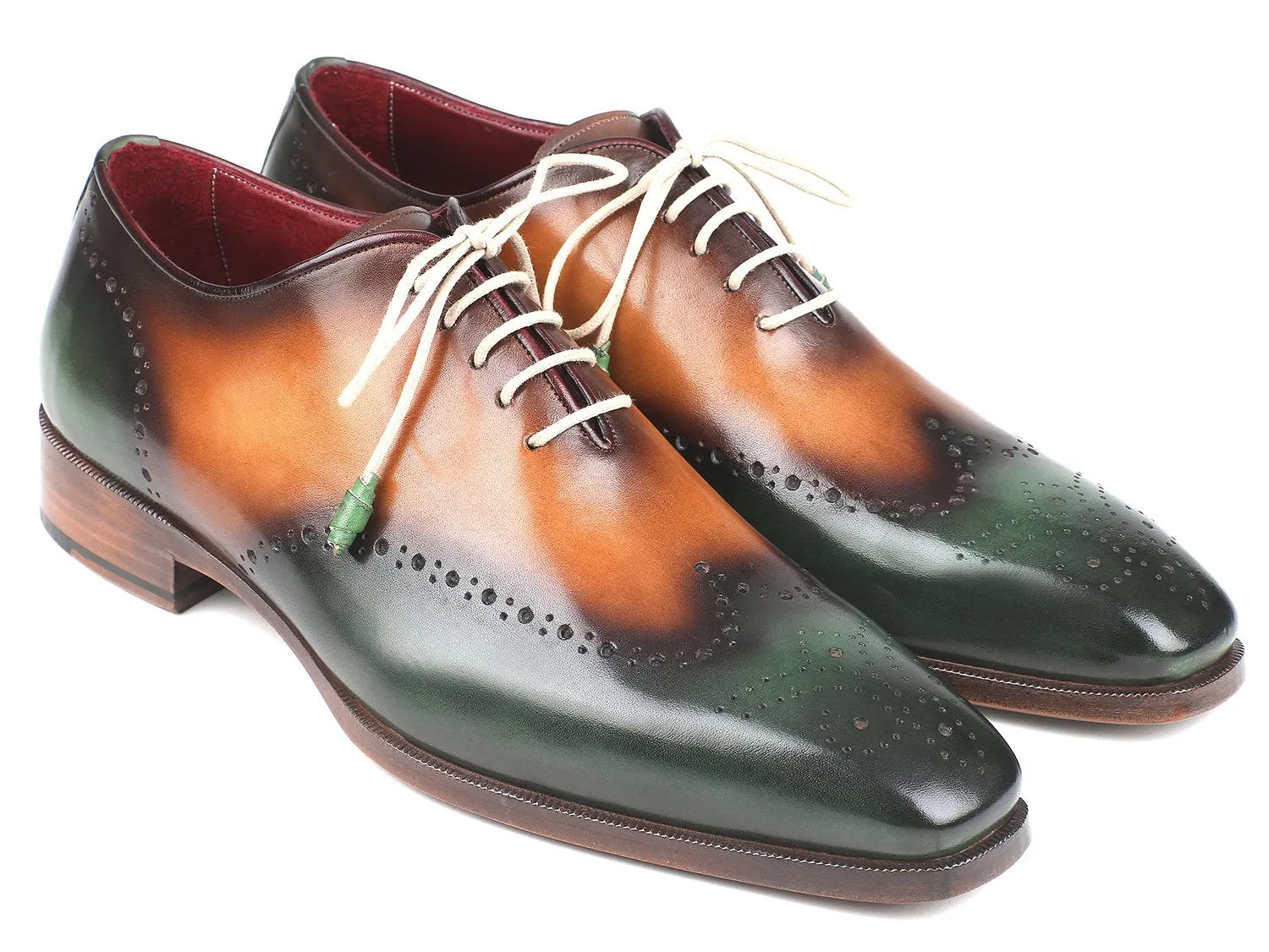 Paul Parkman Chaussures Paul Parkman Richelieu Homme en Vert & Camel