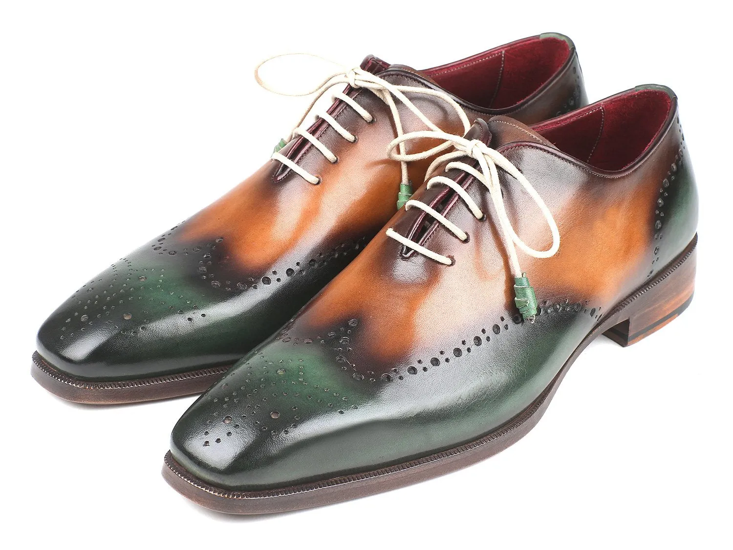 Paul Parkman Chaussures Paul Parkman Richelieu Homme en Vert & Camel