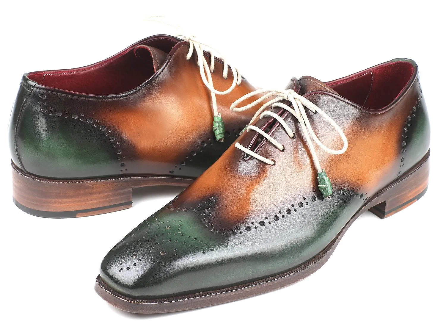 Paul Parkman Chaussures Paul Parkman Richelieu Homme en Vert & Camel