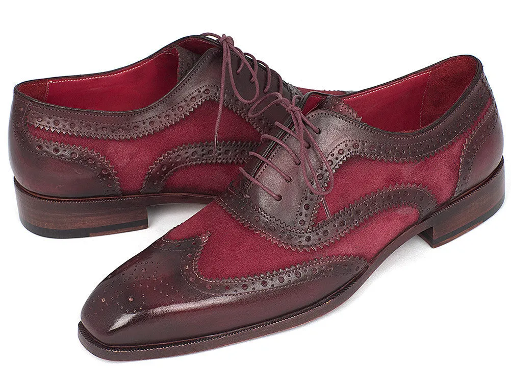 Paul Parkman Chaussures Paul Parkman Richelieu Homme en Daim et Veau Bordeaux