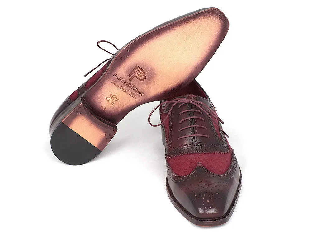 Paul Parkman Chaussures Paul Parkman Richelieu Homme en Daim et Veau Bordeaux