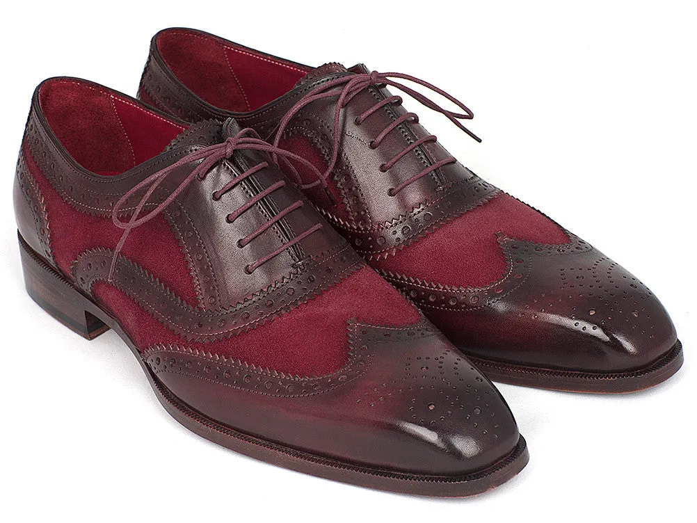 Paul Parkman Chaussures Paul Parkman Richelieu Homme en Daim et Veau Bordeaux