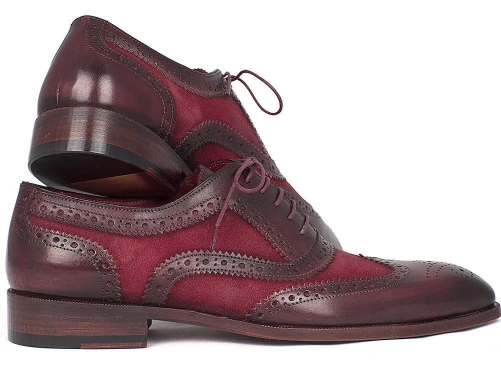 Paul Parkman Chaussures Paul Parkman Richelieu Homme en Daim et Veau Bordeaux