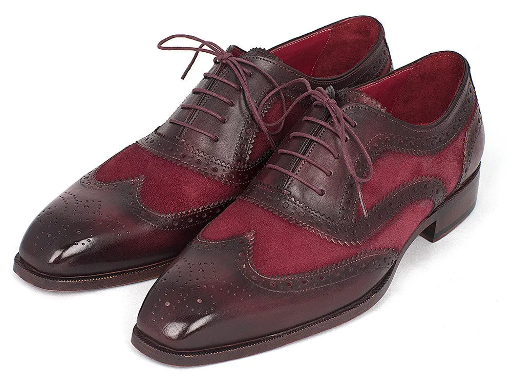 Paul Parkman Chaussures Paul Parkman Richelieu Homme en Daim et Veau Bordeaux
