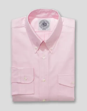 CHEMISE OXFORD ROSE À POCHE À RABAT - COUPE AJUSTÉE