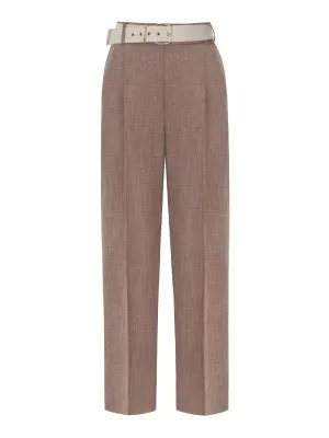 Pantalon à plis taille haute