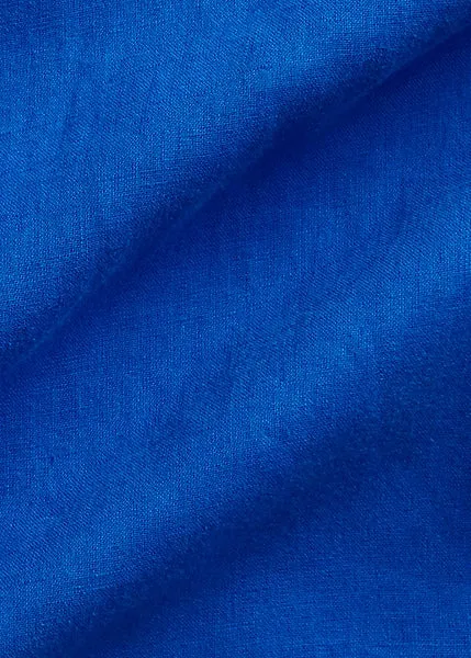 Polo Ralph Lauren - Chemise en lin ajustée - Bleu Royal Heritage Vêtements Polo Ralph Lauren