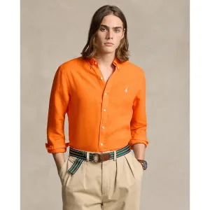 Polo Ralph Lauren - Chemise en lin - Orange Signal Vif Vêtements Polo Ralph Lauren