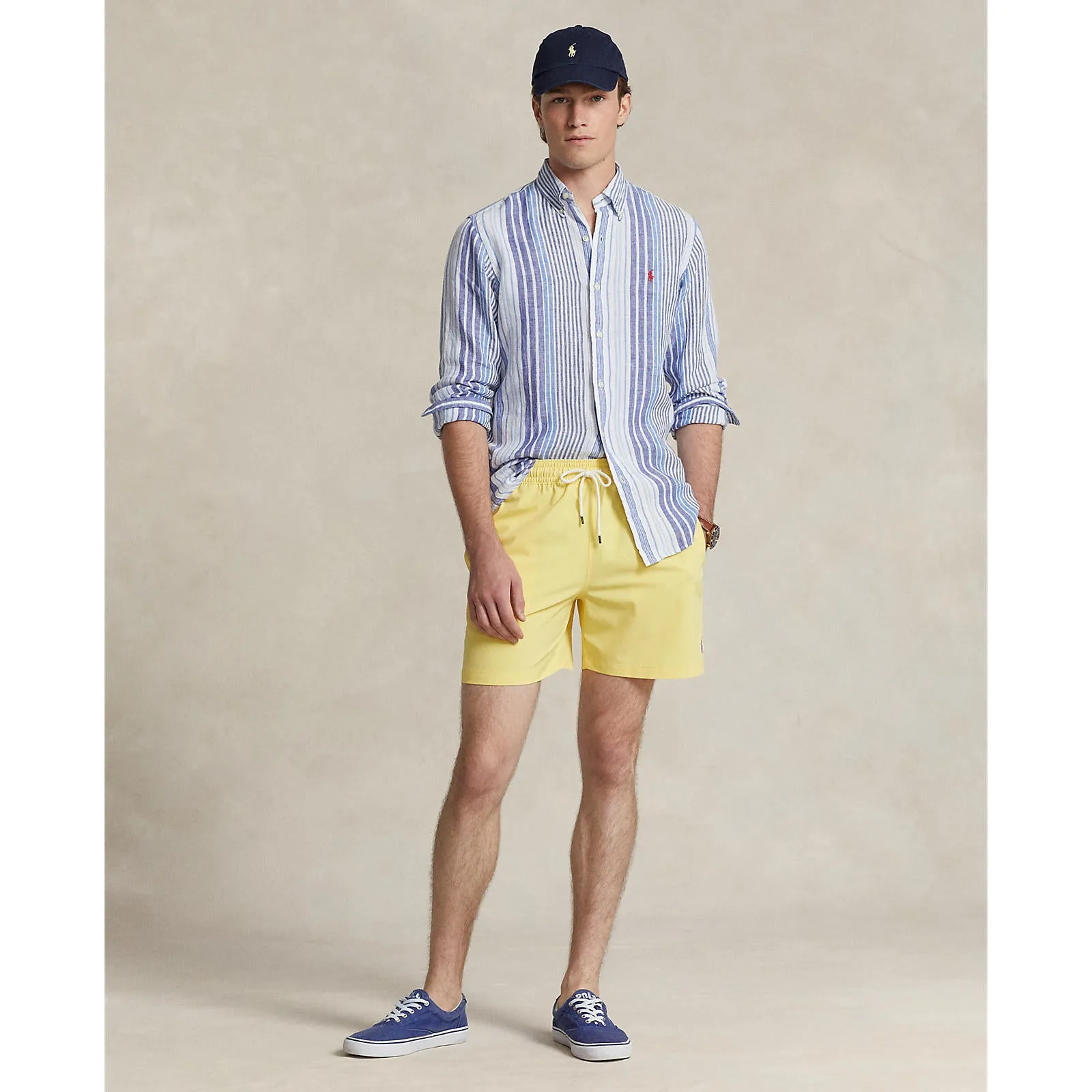 Polo Ralph Lauren - Chemise en lin - Rayée - Bleu multicolore Vêtements Polo Ralph Lauren