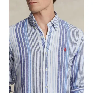 Polo Ralph Lauren - Chemise en lin - Rayée - Bleu multicolore Vêtements Polo Ralph Lauren