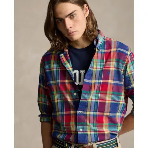 Polo Ralph Lauren - Madras Cotton Shirt - Check - Royal, Red Multi Polo Ralph Lauren Clothing