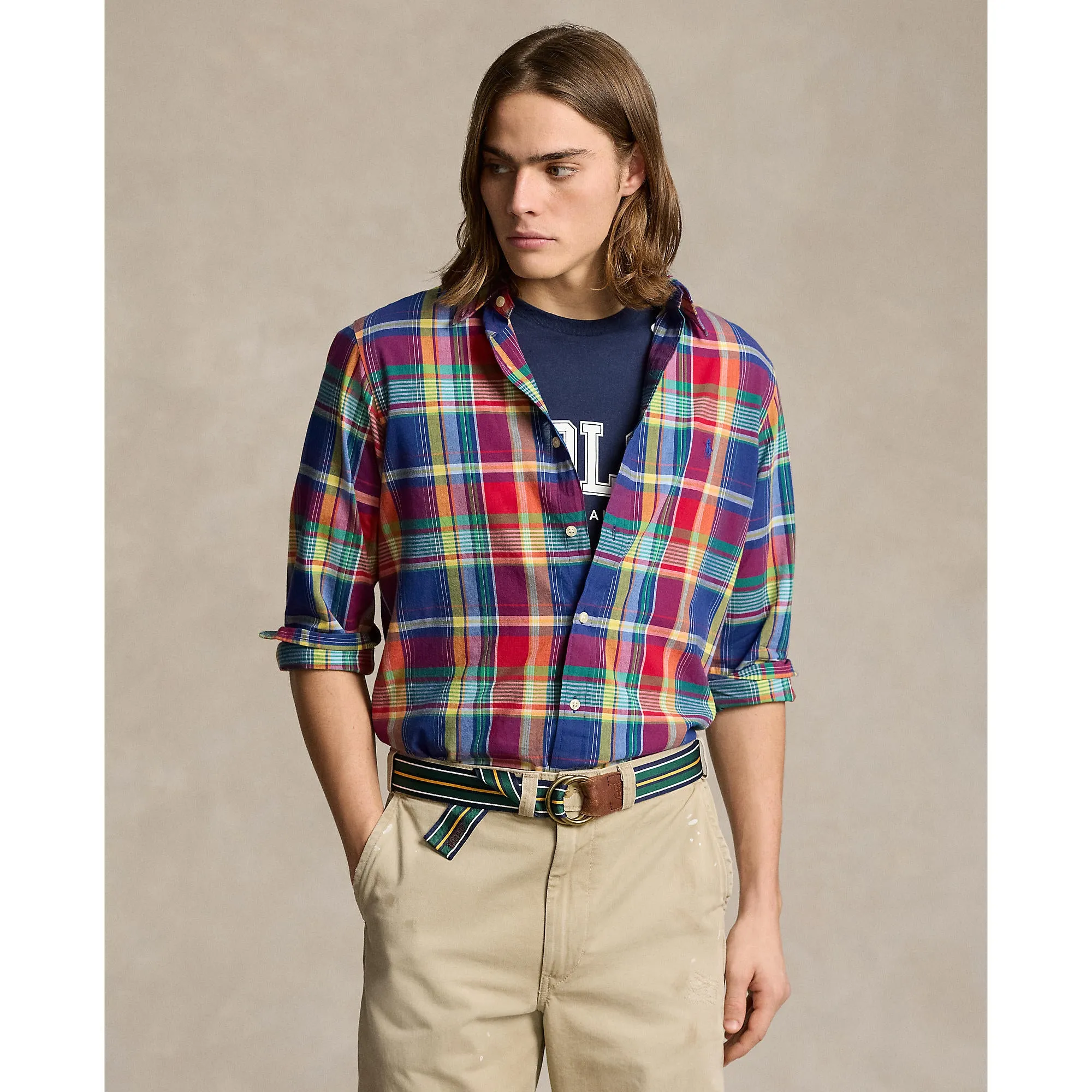 Polo Ralph Lauren - Chemise en coton Madras - Vichy - Royal, Rouge Multi Vêtements Polo Ralph Lauren