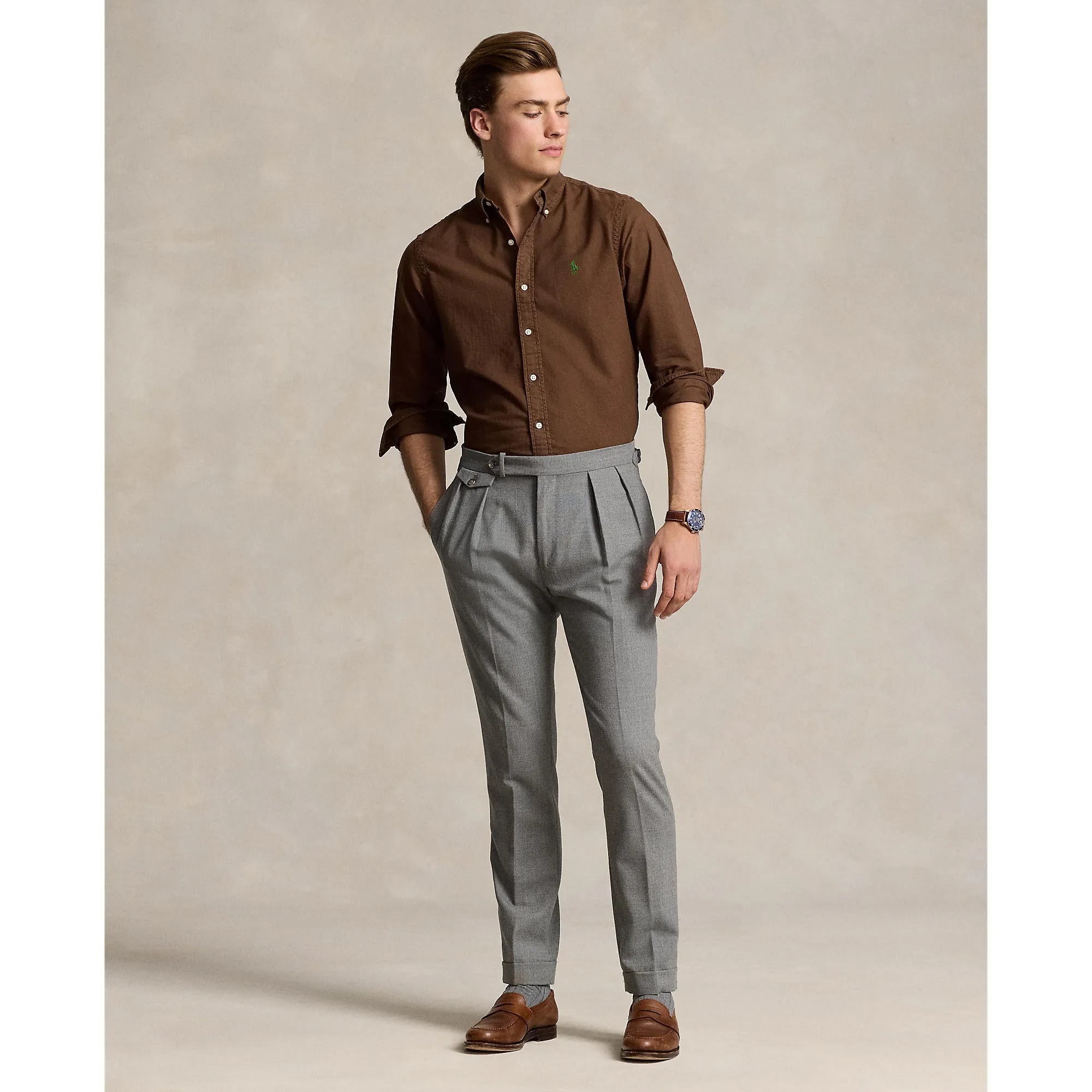 Polo Ralph Lauren - Chemise Oxford - Mousse au Chocolat Vêtements Polo Ralph Lauren