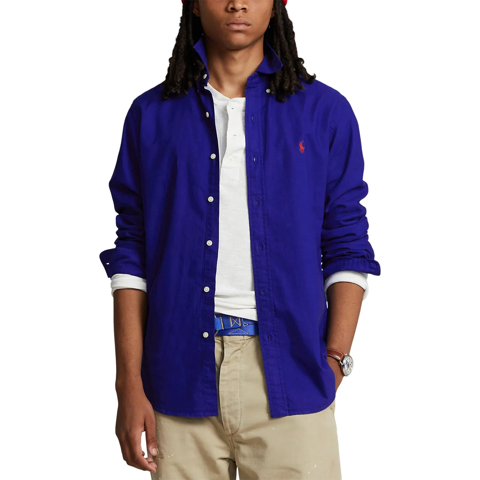 Polo Ralph Lauren - Chemise Oxford - Bleu Royal Urbain Vêtements Polo Ralph Lauren