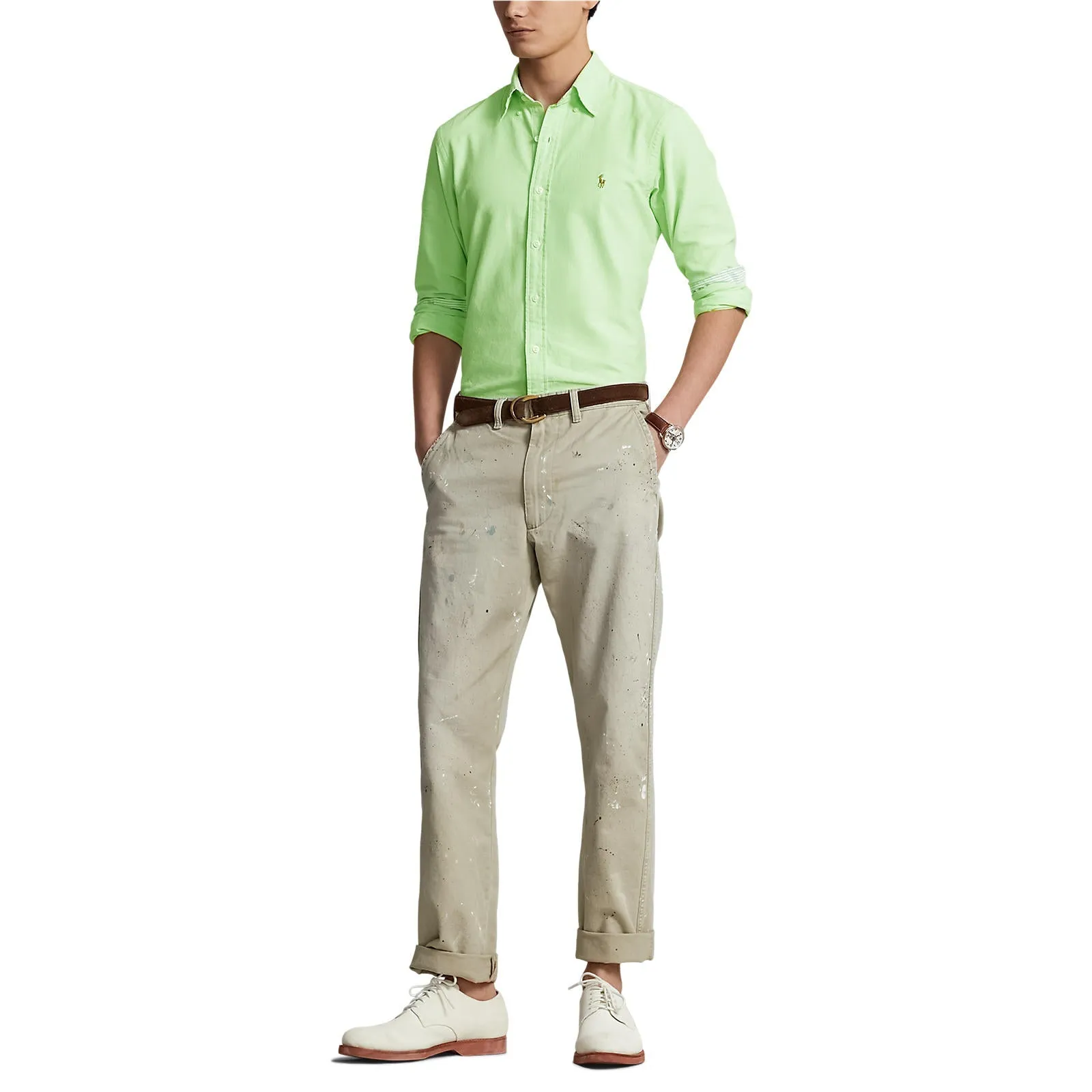 Polo Ralph Lauren - Chemise Oxford - Vert Oasis Vêtements Polo Ralph Lauren