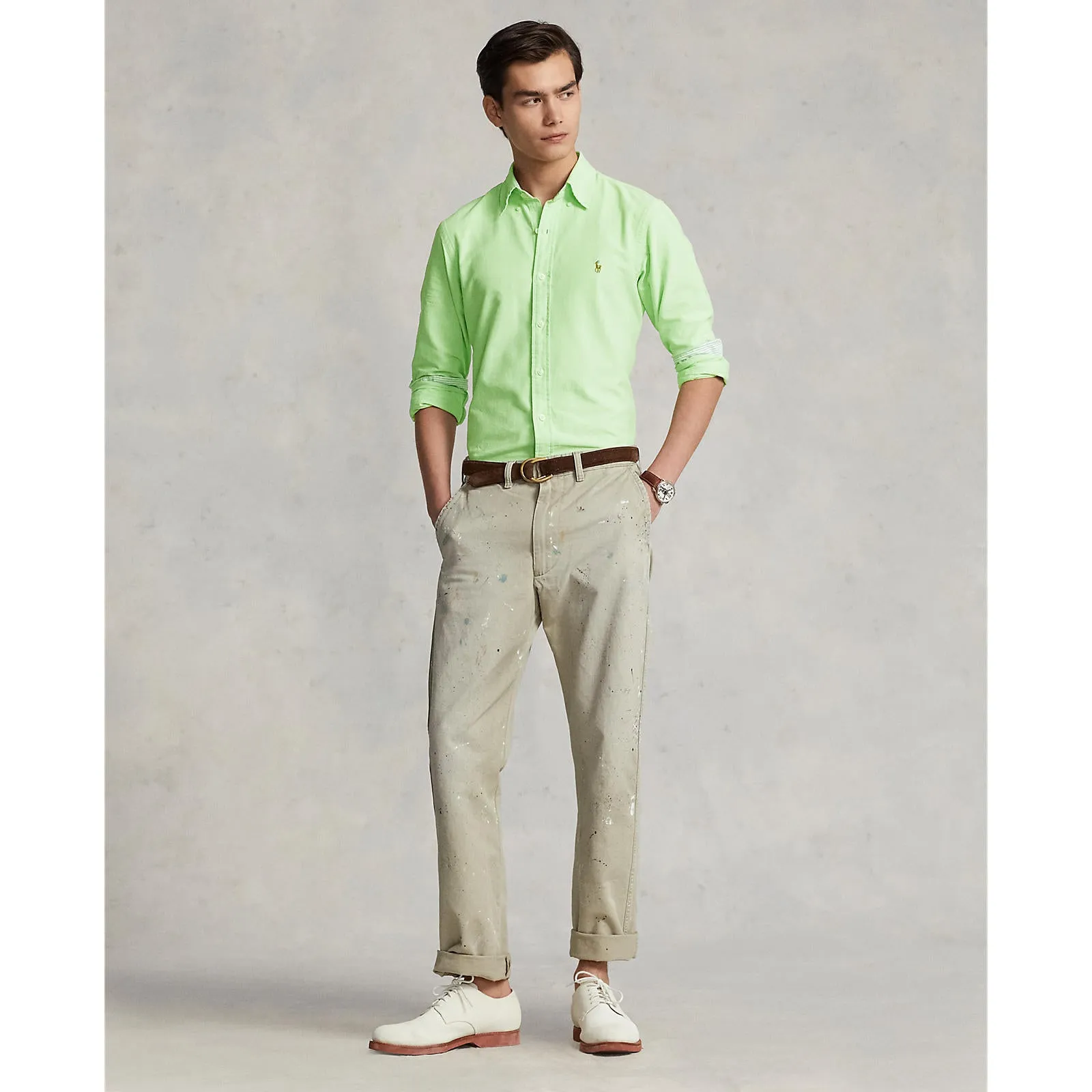 Polo Ralph Lauren - Chemise Oxford - Vert Oasis Vêtements Polo Ralph Lauren