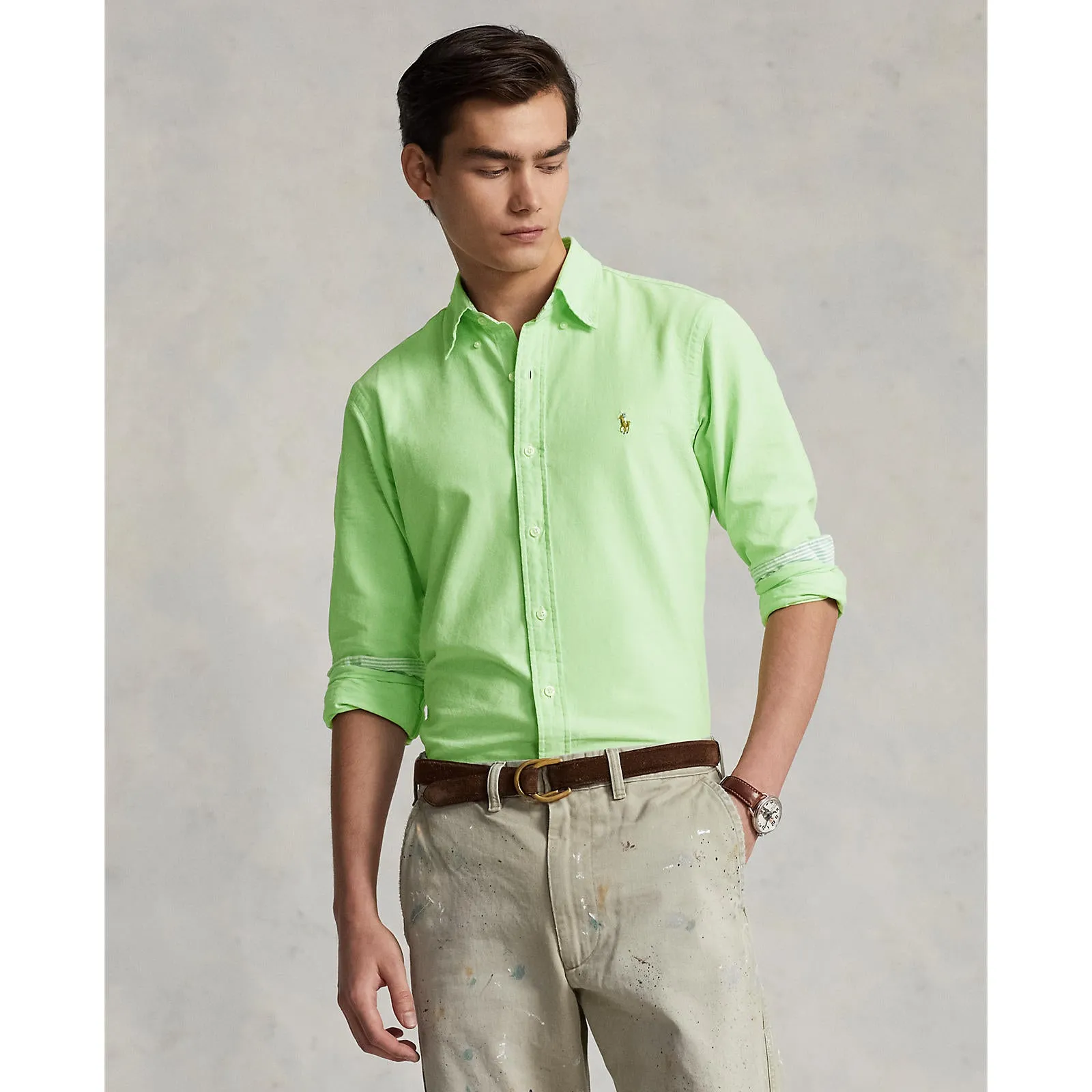 Polo Ralph Lauren - Chemise Oxford - Vert Oasis Vêtements Polo Ralph Lauren