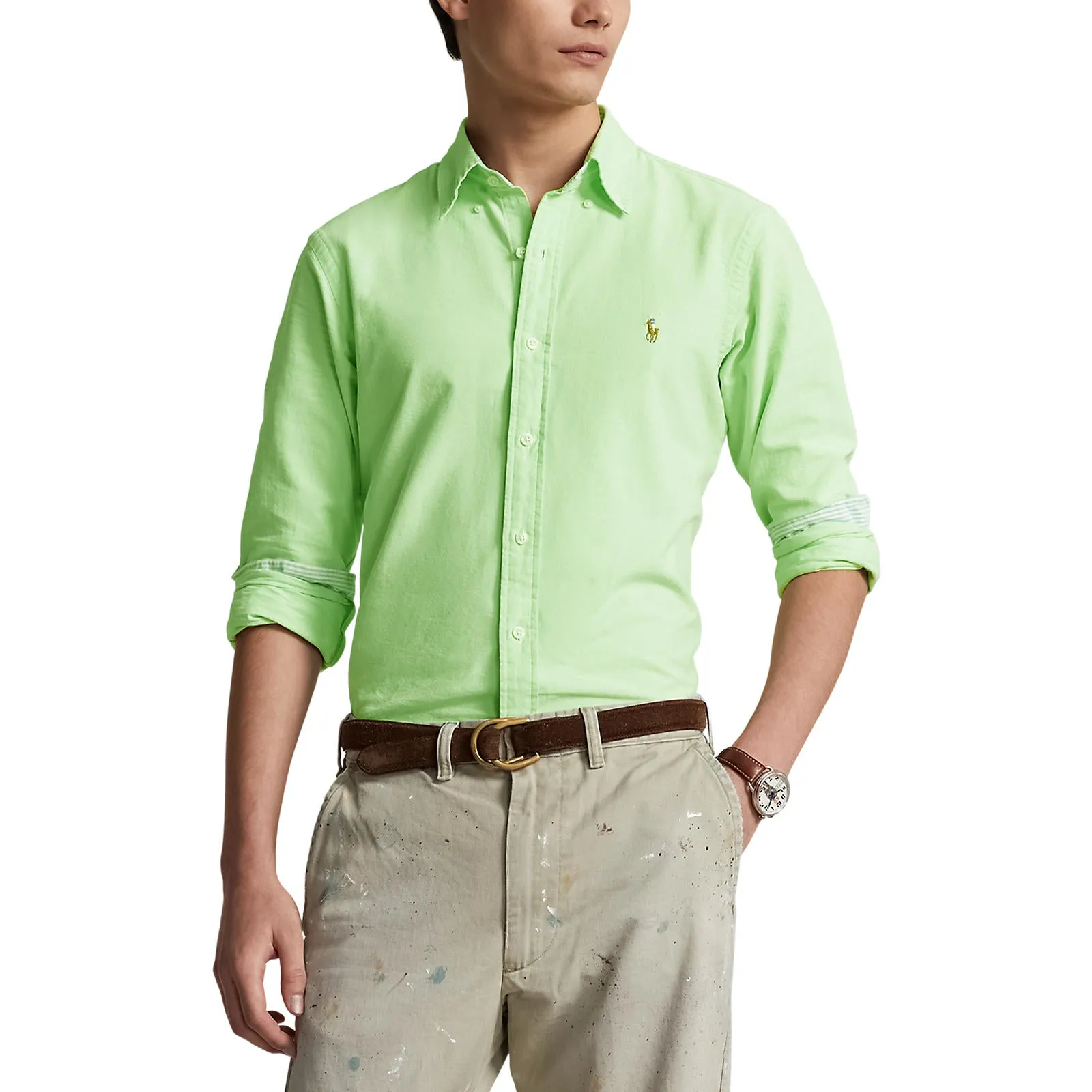 Polo Ralph Lauren - Chemise Oxford - Vert Oasis Vêtements Polo Ralph Lauren