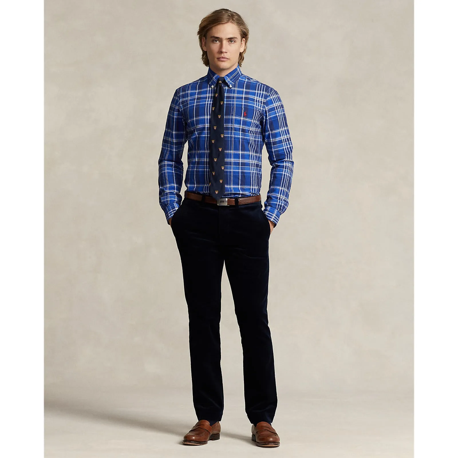 Polo Ralph Lauren - Chemise Oxford - À carreaux - Bleu et blanc Vêtements Polo Ralph Lauren