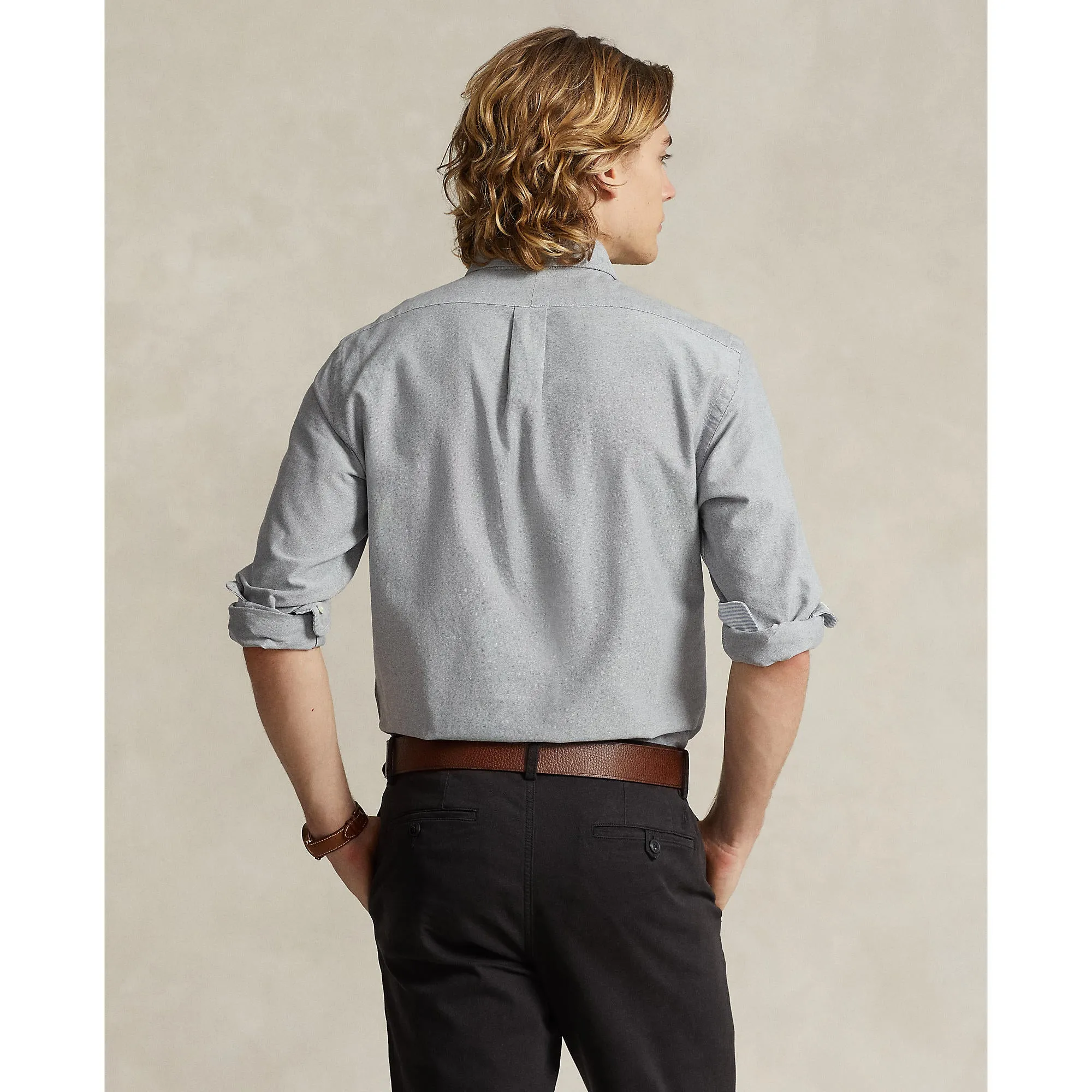 Polo Ralph Lauren - Chemise Oxford - Ardoise Vêtements Polo Ralph Lauren