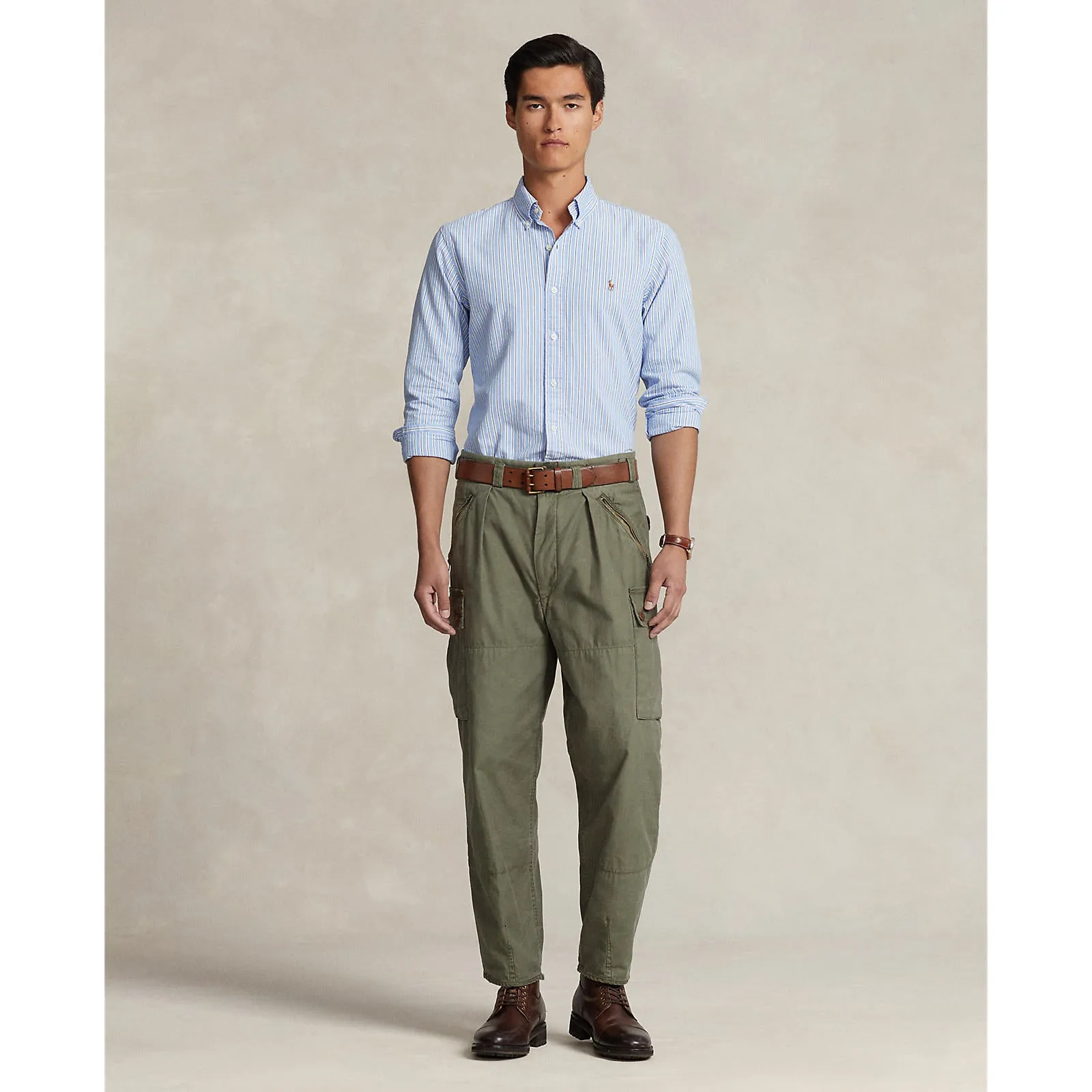 Polo Ralph Lauren - Chemise Oxford - Rayée - Bleu & Blanc Vêtements Polo Ralph Lauren