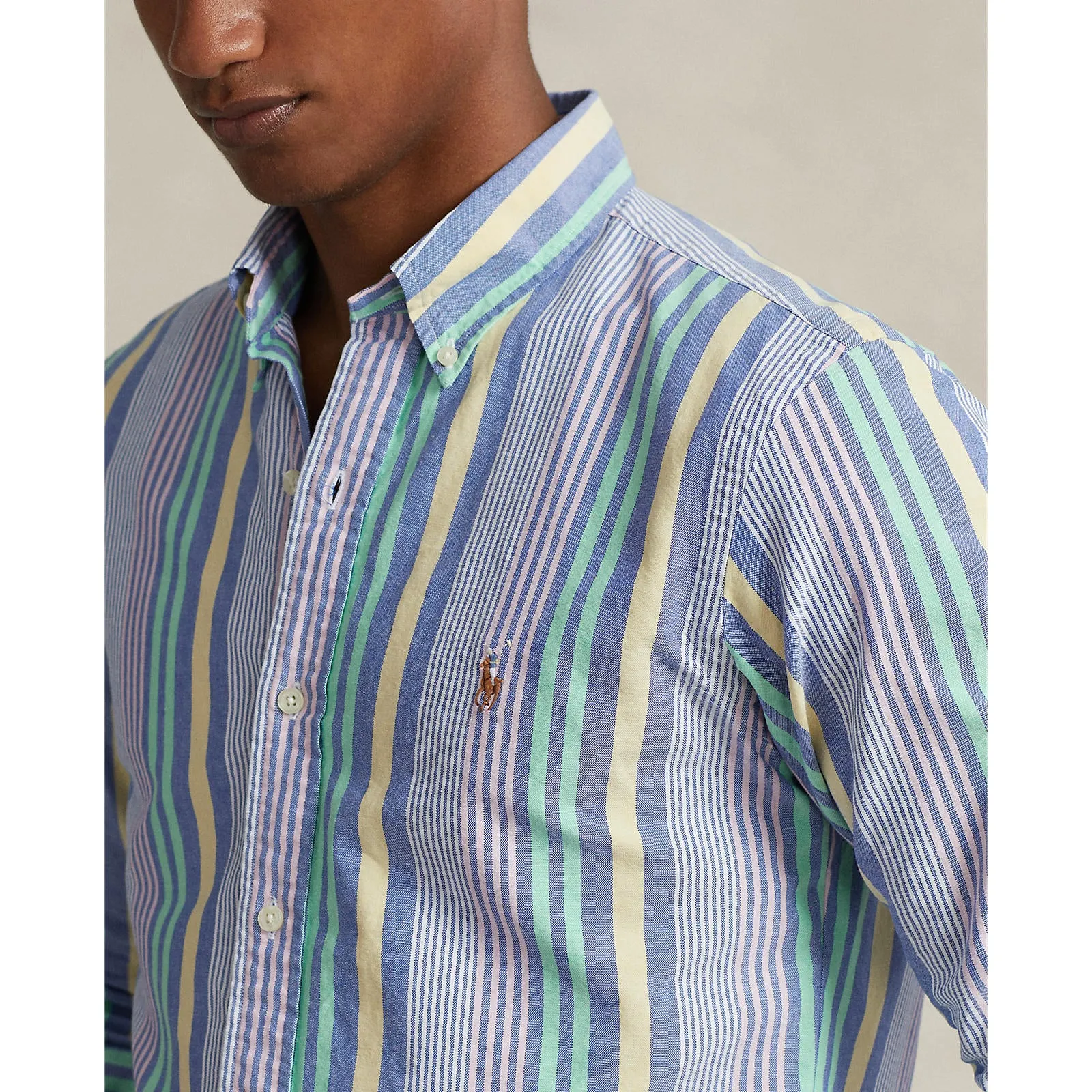 Polo Ralph Lauren - Chemise Oxford - Rayure - Bleu, Blanc, Rose, Multicolore - Vêtements Polo Ralph Lauren