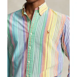 Polo Ralph Lauren - Chemise Oxford - Rayée - Vert, Jaune, Multicolore - Vêtements Polo Ralph Lauren